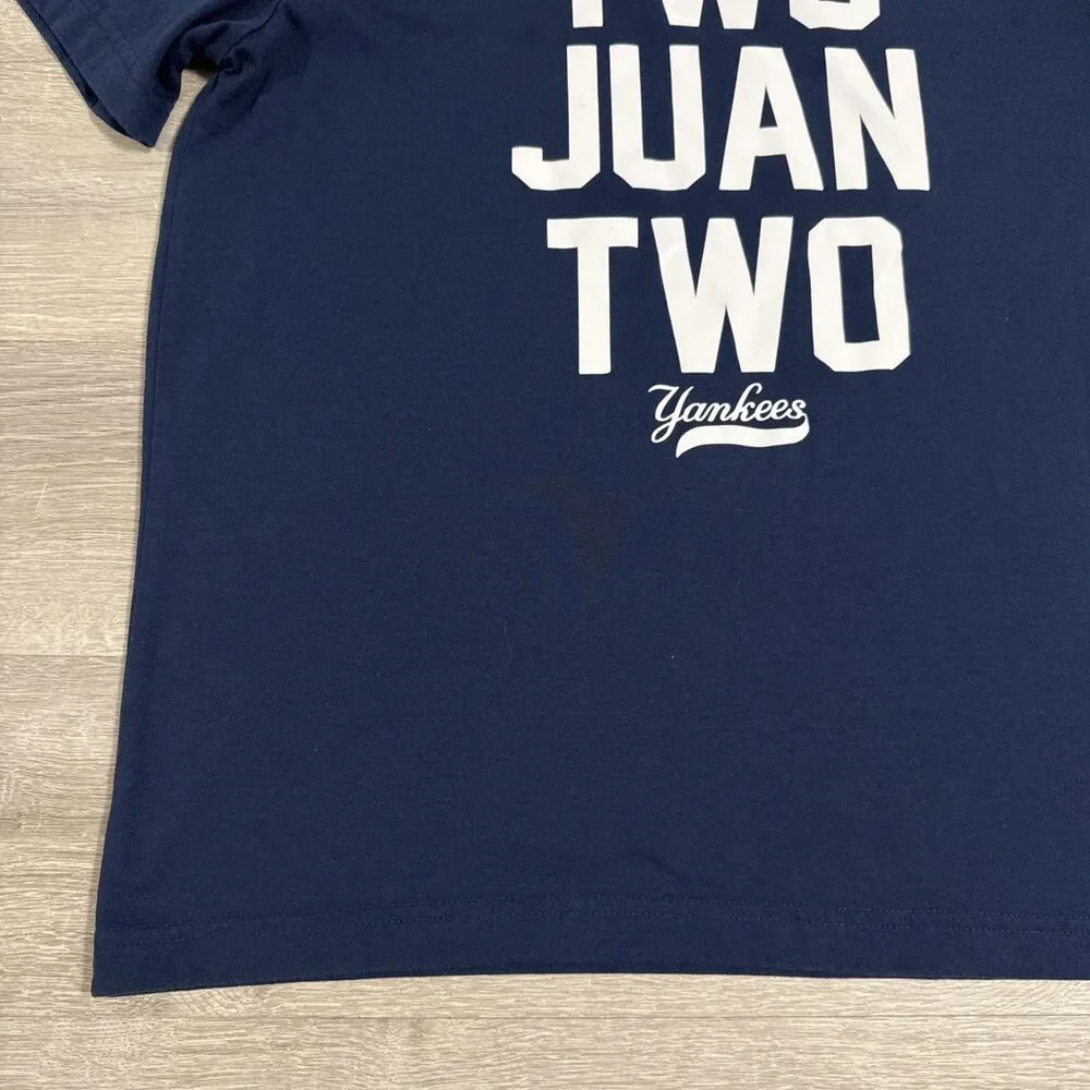 Juan Soto Shirt New York Yankees Two Juan Two Men's Blue Large 65% Polyester